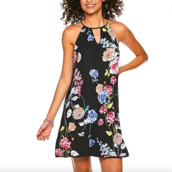 No Brand Dresses & Skirts - Halter Floral Swing Dress Size Small